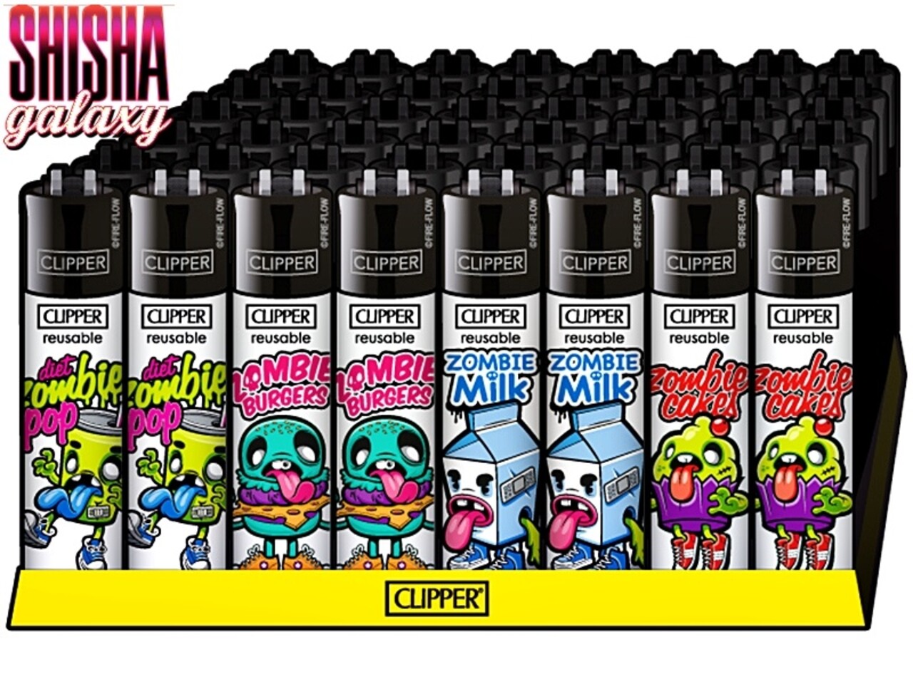 Clipper Clipper - Zombie Food - Feuerzeuge - 4er Set (Classic Large) Clipper Clipper - Zombie Food - Feuerzeuge - 4er Set (Classic Large)