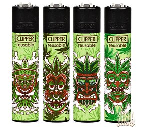 Clipper Tiki Mask - Feuerzeuge - 4er Set (Classic Large) Clipper Tiki Mask - Feuerzeuge - 4er Set (Classic Large)