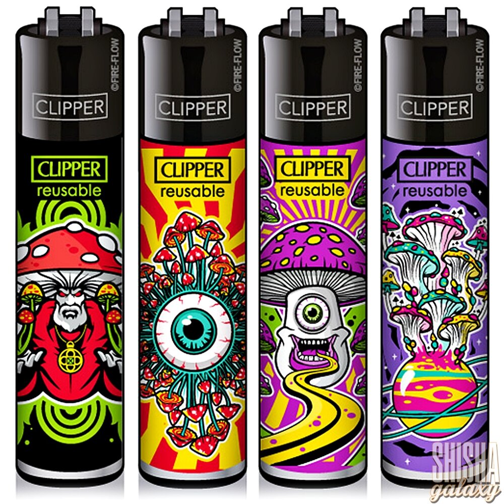 Clipper Clipper - Shrooms 10 - Feuerzeuge - 4er Set (Classic Large)