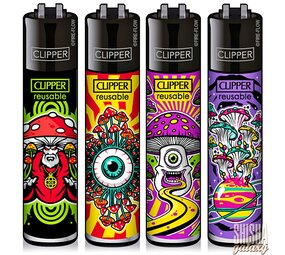 Clipper Shrooms 10 - Feuerzeuge - 4er Set (Classic Large)