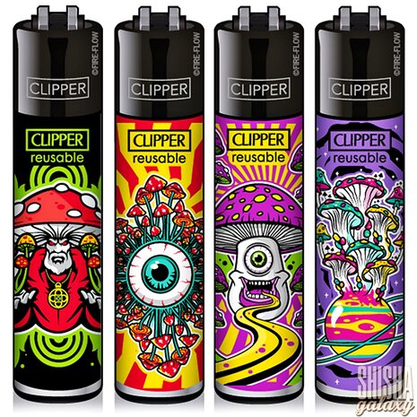 Clipper Clipper - Shrooms 10 - Feuerzeuge - 4er Set (Classic Large)