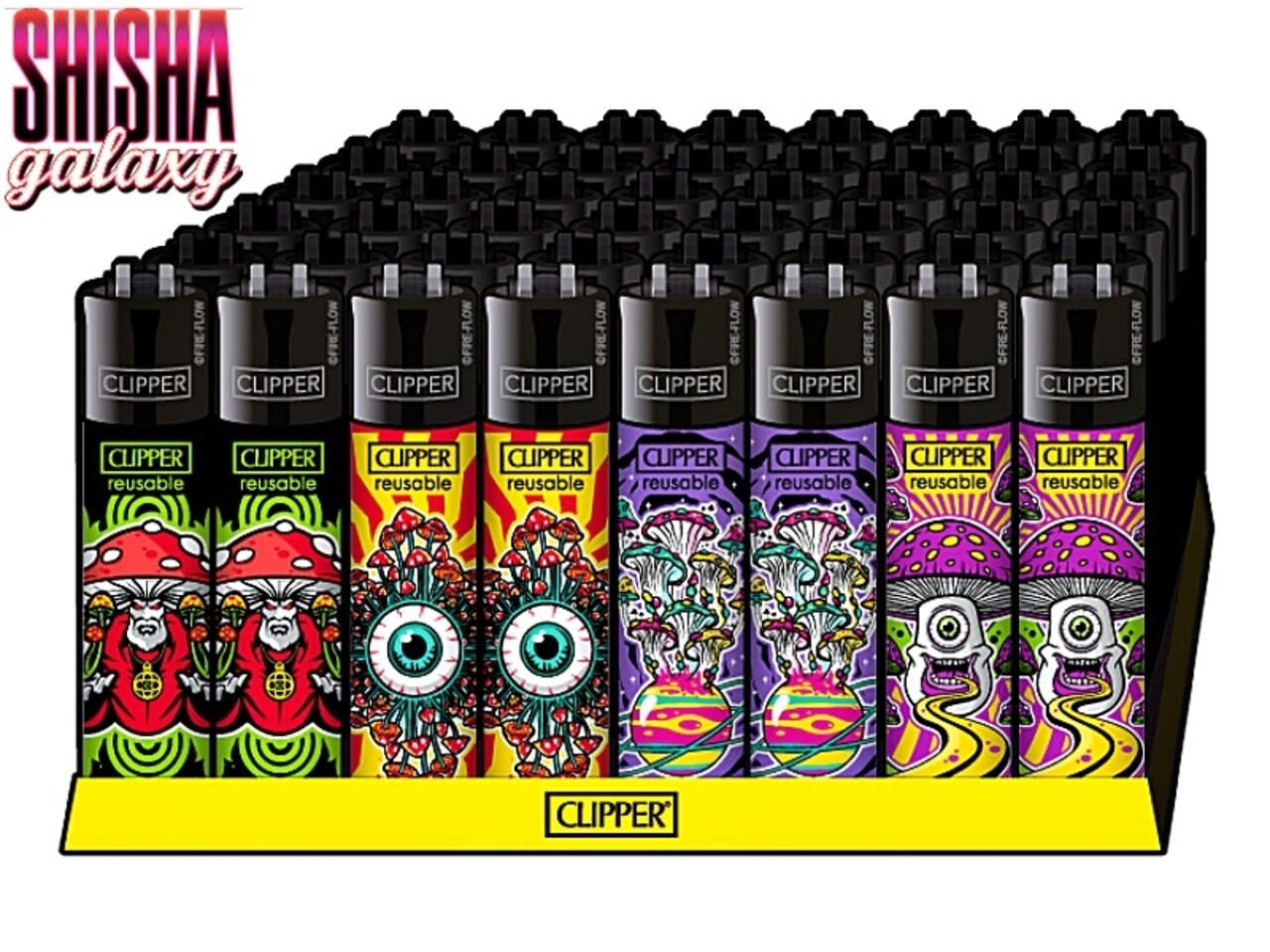 Clipper Clipper - Shrooms 10 - Feuerzeuge - 4er Set (Classic Large)