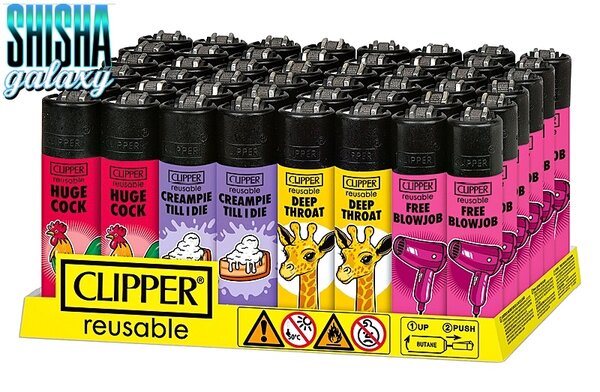 Clipper Clipper - Porn Slogan - Feuerzeuge - 4er Set (Classic Large)