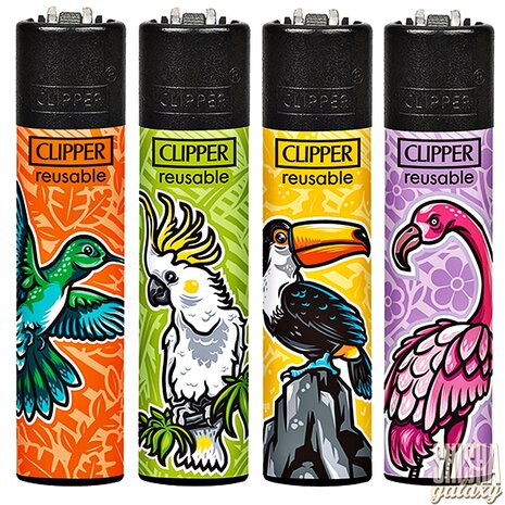Clipper Clipper - Paradiesvögel - Feuerzeuge - 4er Set (Classic Large)