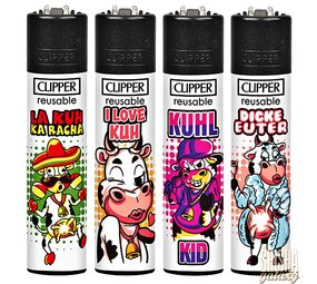 Clipper Kuh - Feuerzeuge - 4er Set (Classic Large) Clipper Kuh - Feuerzeuge - 4er Set (Classic Large)