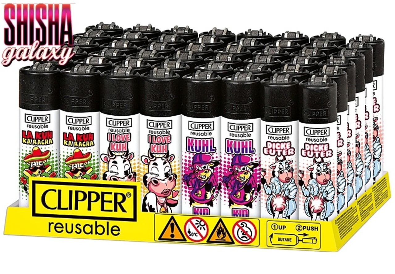 Clipper Clipper - Kuh - Feuerzeuge - 4er Set (Classic Large) Clipper Clipper - Kuh - Feuerzeuge - 4er Set (Classic Large)