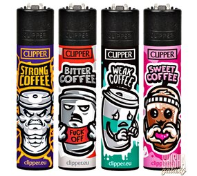 Clipper Kaffee 2 - Feuerzeuge - 4er Set (Classic Large)