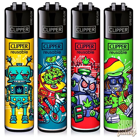 Clipper Clipper - 420 Robots - Feuerzeuge - 4er Set (Classic Large)