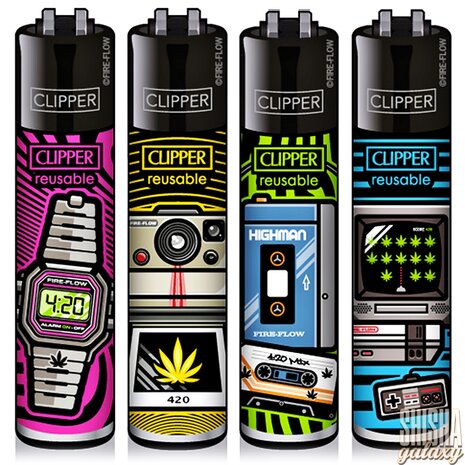 Clipper Clipper - 420 Retro - Feuerzeuge - 4er Set (Classic Large)