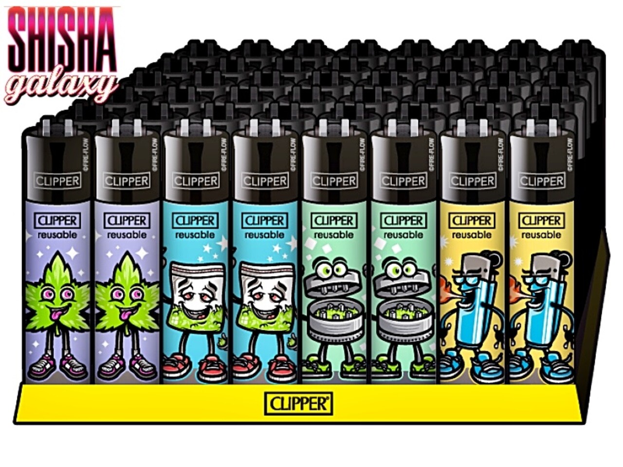 Clipper Clipper - 420 Characters - Feuerzeuge - 4er Set (Classic Large)