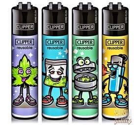 Clipper 420 Characters - Feuerzeuge - 4er Set (Classic Large)