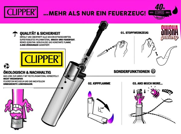 Clipper Clipper - 420 Mix 4 - Feuerzeuge - 4er Set (Classic Large)