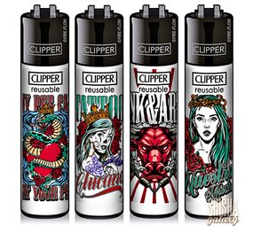 Clipper Hard Tattoo 2 - Feuerzeuge - 4er Set (Classic Large) Clipper Hard Tattoo 2 - Feuerzeuge - 4er Set (Classic Large)
