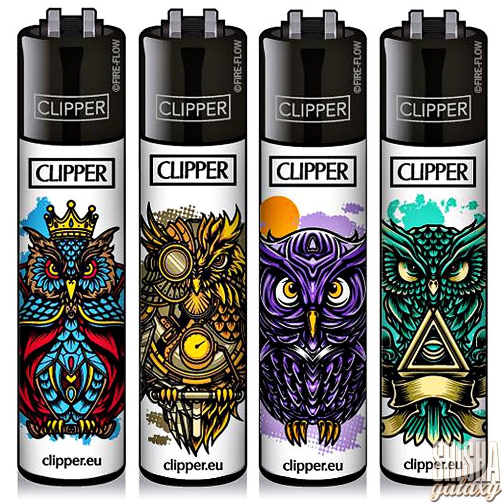 Clipper Clipper - Owls 2 - Feuerzeuge - 4er Set (Classic Large) Clipper Clipper - Owls 2 - Feuerzeuge - 4er Set (Classic Large)