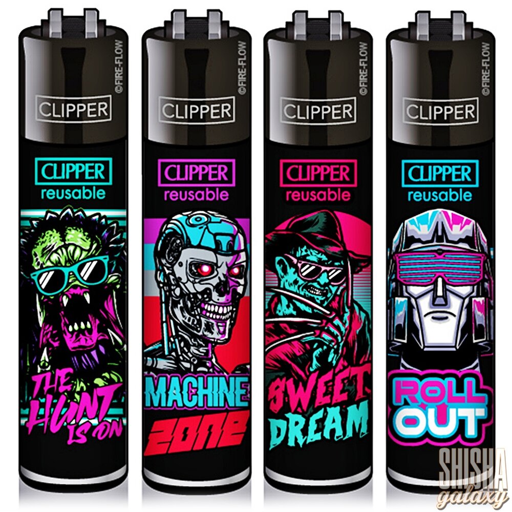 Clipper Clipper - Retro Wave 3 - Feuerzeuge - 4er Set (Classic Large) Clipper Clipper - Retro Wave 3 - Feuerzeuge - 4er Set (Classic Large)