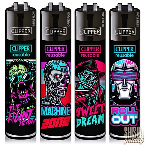 Clipper Clipper - Retro Wave 3 - Feuerzeuge - 4er Set (Classic Large) Clipper Clipper - Retro Wave 3 - Feuerzeuge - 4er Set (Classic Large)