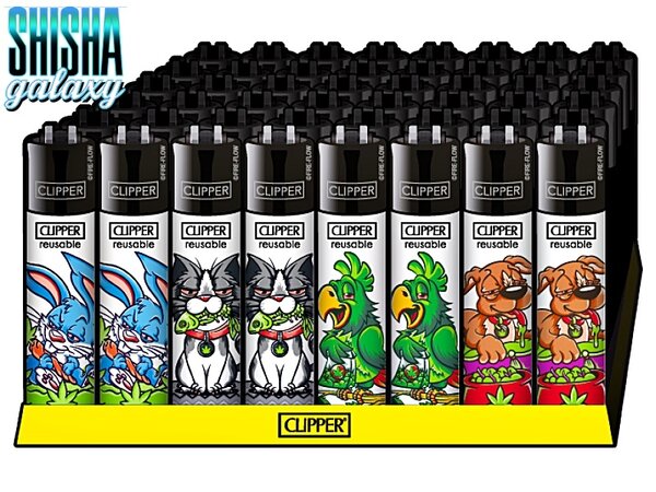 Clipper Clipper - Stoned Animals - Feuerzeuge - 4er Set (Classic Large)