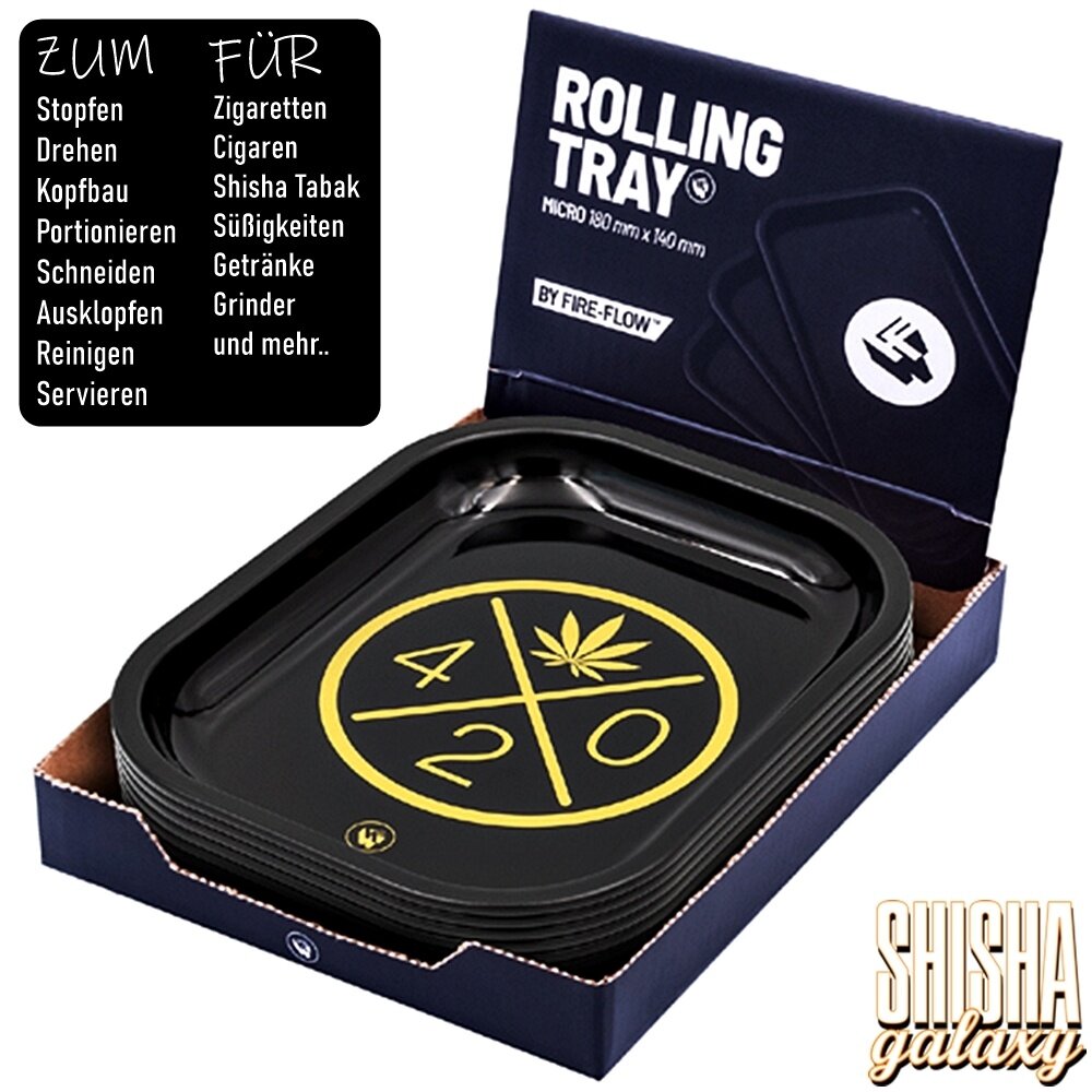 Fire Flow Fire Flow - 420 Gold 2 - Unterlage - Rolling Tray - Premium Metall (Micro) Fire Flow Fire Flow - 420 Gold 2 - Unterlage - Rolling Tray - Premium Metall (Micro)