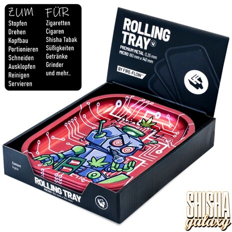 Fire Flow Fire Flow - 420 Robot 3 - Unterlage - Rolling Tray - Premium Metall (Micro) Fire Flow Fire Flow - 420 Robot 3 - Unterlage - Rolling Tray - Premium Metall (Micro)