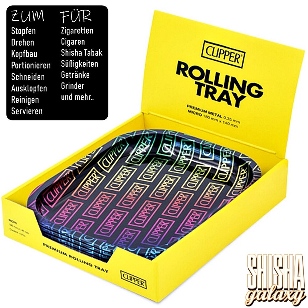 Clipper Clipper - Gradient - Unterlage - Rolling Tray - Premium Metall (Micro) Clipper Clipper - Gradient - Unterlage - Rolling Tray - Premium Metall (Micro)