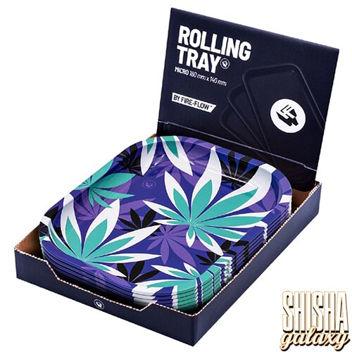 Fire Flow Fire Flow - Leaves 35 Blue - Unterlage - Rolling Tray - Premium Metall (Micro)