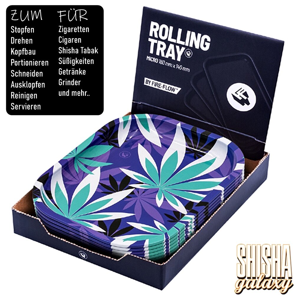 Fire Flow Fire Flow - Leaves 35 Blue - Unterlage - Rolling Tray - Premium Metall (Micro) Fire Flow Fire Flow - Leaves 35 Blue - Unterlage - Rolling Tray - Premium Metall (Micro)