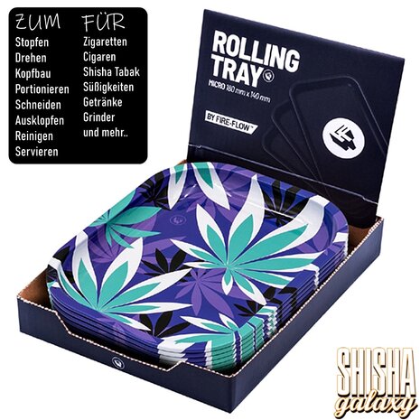 Fire Flow Fire Flow - Leaves 35 Blue - Unterlage - Rolling Tray - Premium Metall (Micro) Fire Flow Fire Flow - Leaves 35 Blue - Unterlage - Rolling Tray - Premium Metall (Micro)