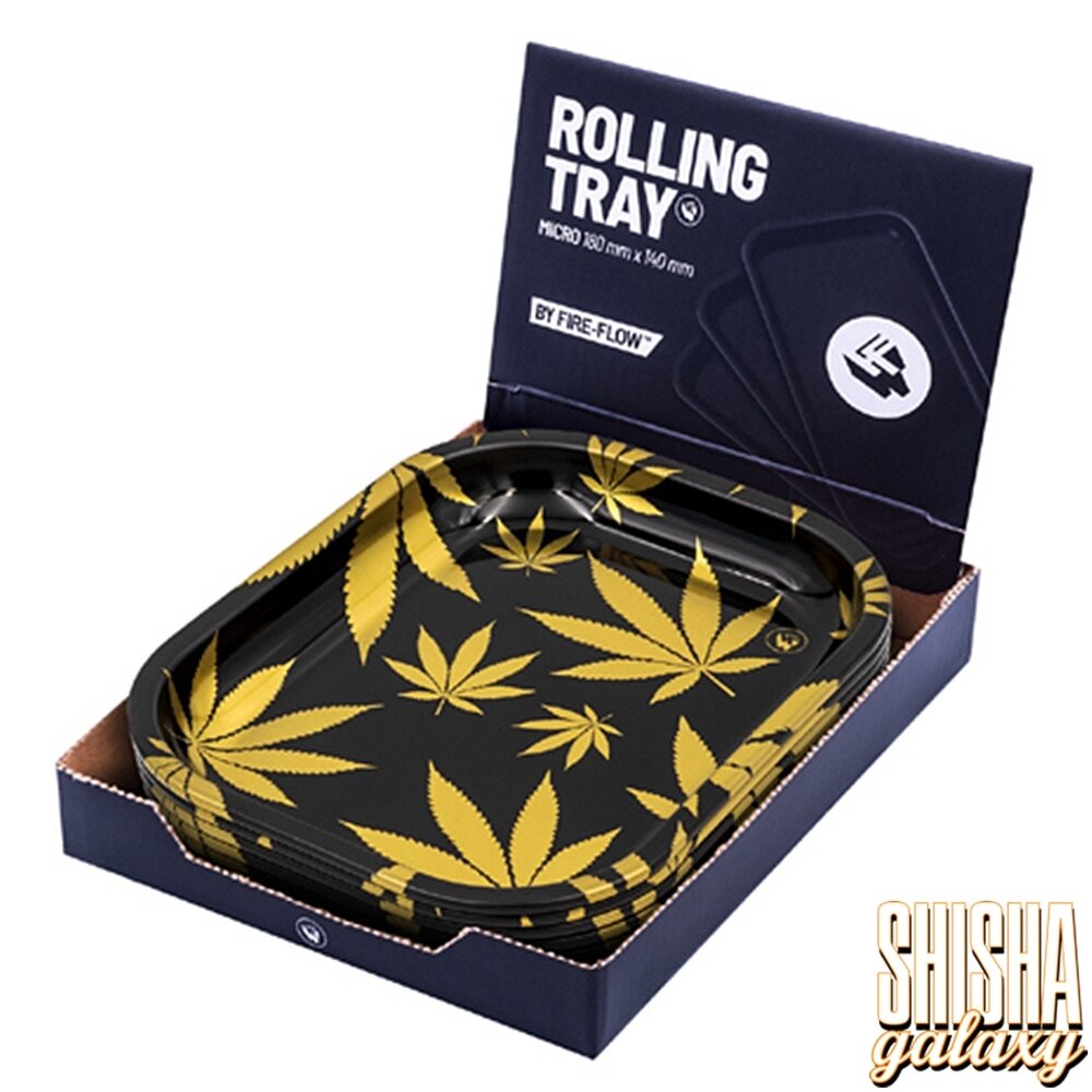 Fire Flow Fire Flow - Leaves Gold 18 - Unterlage - Rolling Tray - Premium Metall (Micro) Fire Flow Fire Flow - Leaves Gold 18 - Unterlage - Rolling Tray - Premium Metall (Micro)