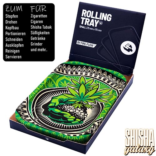 Fire Flow Fire Flow - Grass Art 2 - 1/4 - Unterlage - Rolling Tray - Premium Metall (Small)