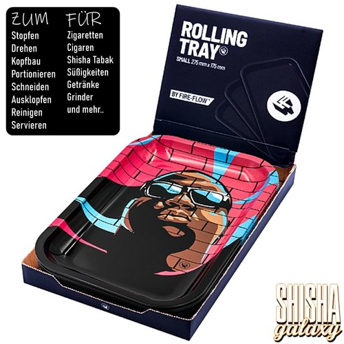 Fire Flow Fire Flow - Hip Hop Legends 1/4 - Unterlage - Rolling Tray - Premium Metall (Small)