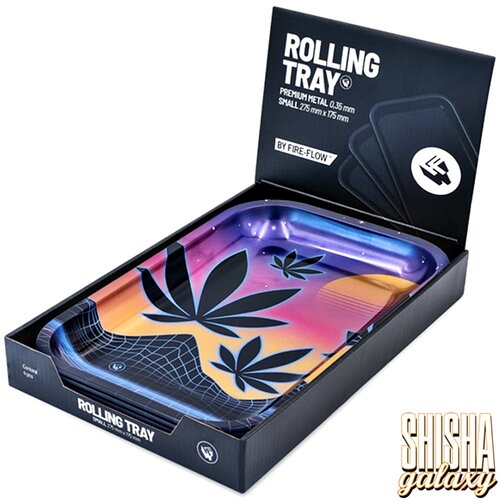 Fire Flow Fire Flow - Leaves 37 - 3/4 - Unterlage - Rolling Tray - Premium Metall (Small)