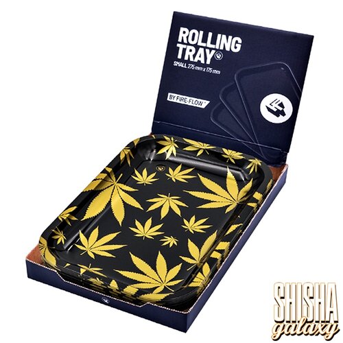 Fire Flow Fire Flow - Leaves Gold - Unterlage - Rolling Tray - Premium Metall (Small)