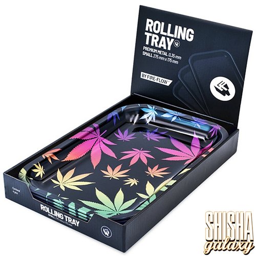 Fire Flow Fire Flow - Leaves Gradient - Unterlage - Rolling Tray - Premium Metall (Small)