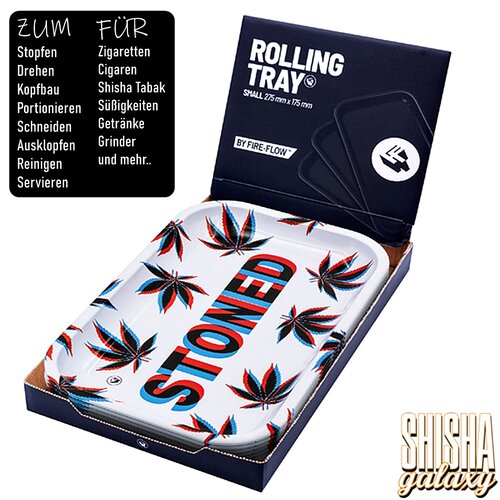 Fire Flow Fire Flow - Stoned 3D - Unterlage - Rolling Tray - Premium Metall (Small)