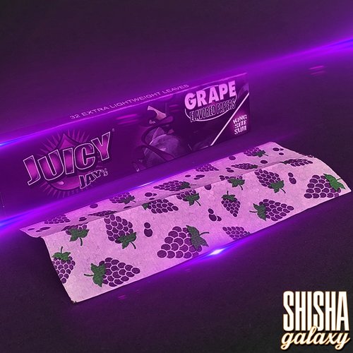 Juicy Jays Juicy Jays - Grape - King Size Slim - Zigarettenpapier / Drehpapier / Paper (32 Blättchen)