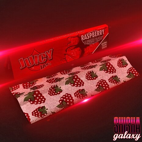 Juicy Jays Juicy Jays - Raspberry - King Size Slim - Zigarettenpapier / Drehpapier / Paper (32 Blättchen)
