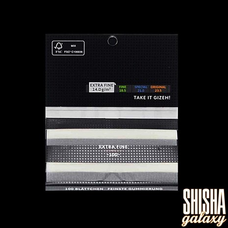Gizeh Gizeh - Black - Extra Fine - Regular - Zigarettenpapier / Paper (100 Blättchen) Gizeh Gizeh - Black - Extra Fine - Regular - Zigarettenpapier / Paper (100 Blättchen)