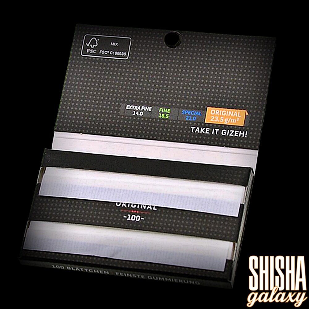 Gizeh Gizeh - Black - Original - Regular - Zigarettenpapier / Paper (100 Blättchen) Gizeh Gizeh - Black - Original - Regular - Zigarettenpapier / Paper (100 Blättchen)