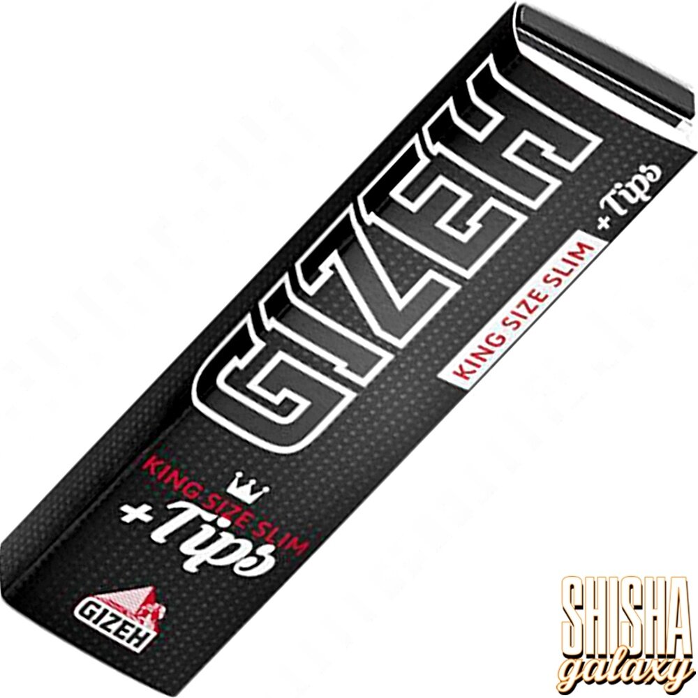 Gizeh Gizeh - Black - King Size Slim + Tips - Extra Fine - Zigarettenpapier / Paper (34 Blättchen + 34 Tips)