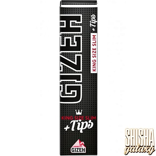 Gizeh Black - King Size Slim + Tips - Extra Fine - Zigarettenpapier (34 Blättchen + 34 Tips)