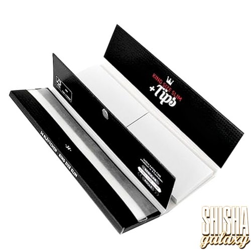 Gizeh Gizeh - Black - King Size Slim + Tips - Extra Fine - Zigarettenpapier / Paper (34 Blättchen + 34 Tips)