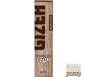 Gizeh Brown - King Size Slim + Tips - Extra Fine - Zigarettenpapier (34 Blättchen + 34 Tips) Gizeh Brown - King Size Slim + Tips - Extra Fine - Zigarettenpapier (34 Blättchen + 34 Tips)