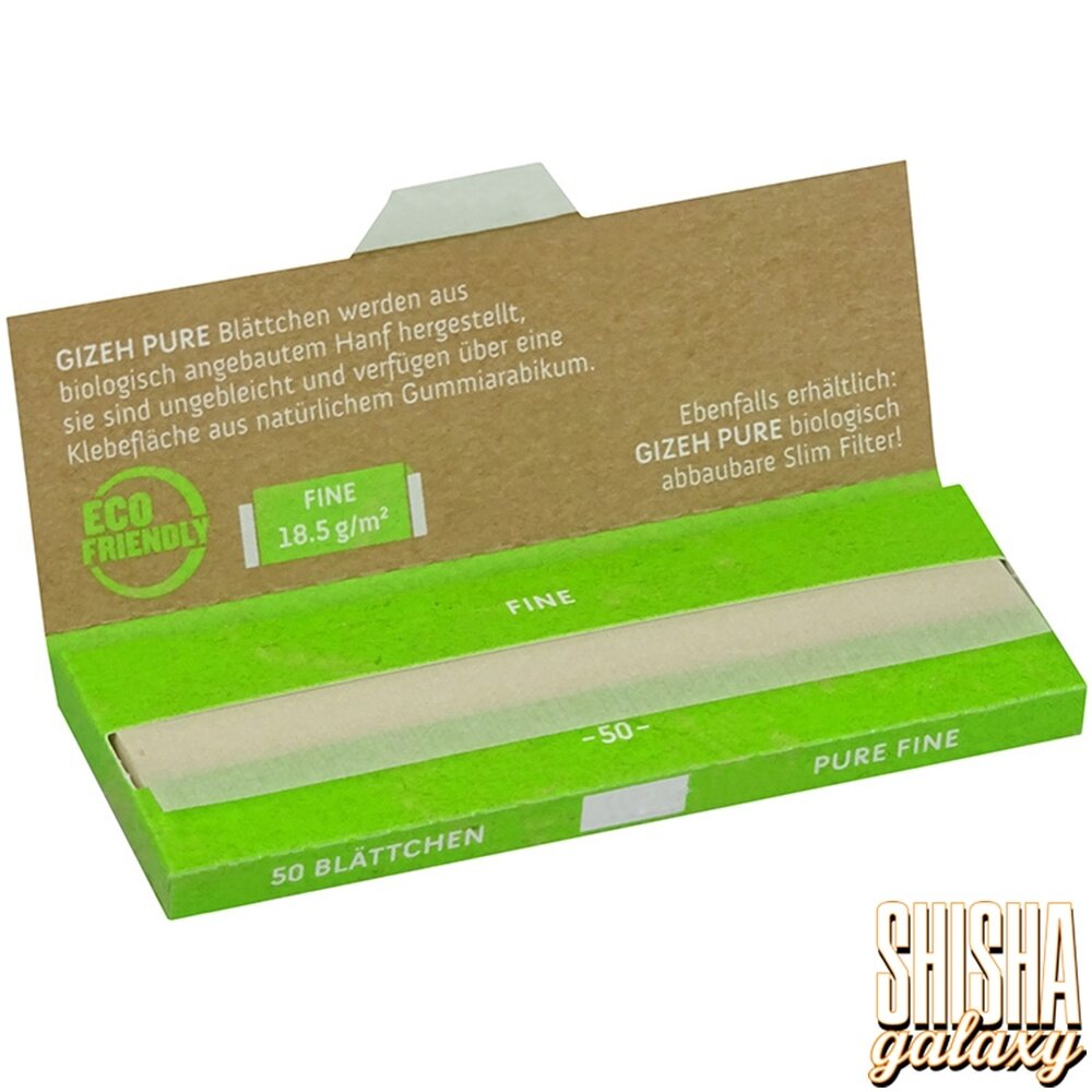 Gizeh Gizeh - Pure - Fine - Regular - Zigarettenpapier / Paper (50 Blättchen) Gizeh Gizeh - Pure - Fine - Regular - Zigarettenpapier / Paper (50 Blättchen)
