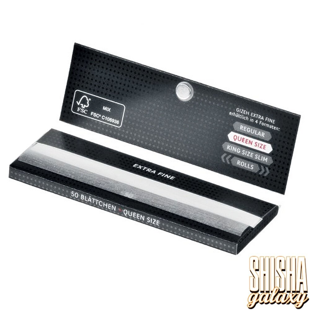 Gizeh Gizeh - Black - Queen Size - Extra Fine - Zigarettenpapier / Paper (50 Blättchen) Gizeh Gizeh - Black - Queen Size - Extra Fine - Zigarettenpapier / Paper (50 Blättchen)
