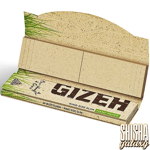 Gizeh Gizeh - BIO H&G - King Size Slim + Tips - Extra Fine - Zigarettenpapier / Paper (34 Blättchen + 34 Tips)