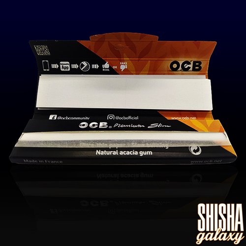 OCB OCB - Schwarz - Premium - Slim - Extra dünn + Tips - Zigarettenpapier (32 Blättchen + 32 Tips)