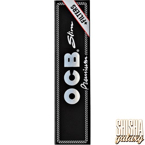 OCB Schwarz - Premium - Slim - Extra dünn + Tips - Zigarettenpapier (32 Blättchen + 32 Tips)