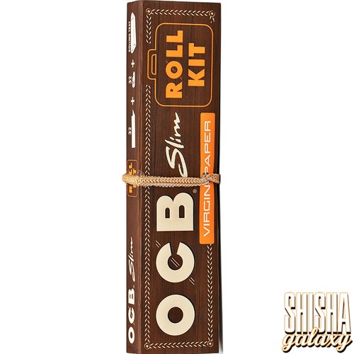 OCB OCB - Ungebleicht - Virgin - Slim - Roll Kit + Tips - Ultra dünn - Zigarettenpapier (32 Blättchen + 32 Tips + Roll Kit) inkl.  Gummizug