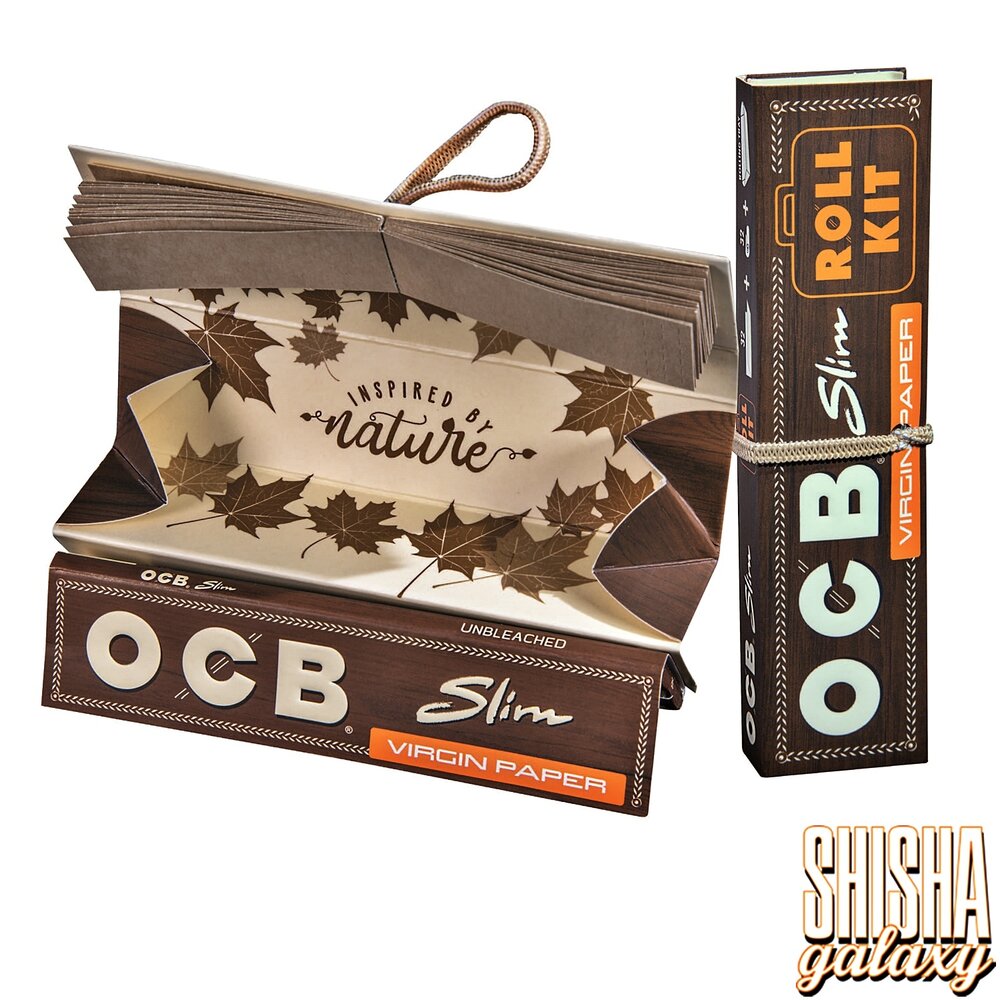 OCB OCB - Ungebleicht - Virgin - Slim - Roll Kit + Tips - Ultra dünn - Zigarettenpapier (32 Blättchen + 32 Tips + Roll Kit) inkl. Gummizug OCB OCB - Ungebleicht - Virgin - Slim - Roll Kit + Tips - Ultra dünn - Zigarettenpapier (32 Blättchen + 32 Tips + Roll Kit) inkl. Gummizug