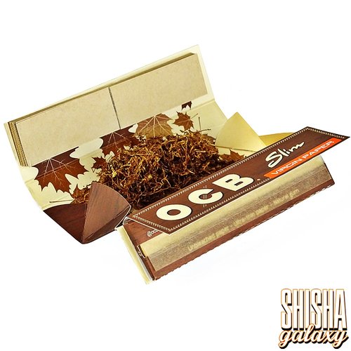 OCB OCB - Ungebleicht - Virgin - Slim - Roll Kit + Tips - Ultra dünn - Zigarettenpapier (32 Blättchen + 32 Tips + Roll Kit) inkl.  Gummizug